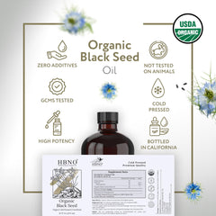 HBNO Black Seed Oil pour for easy daily application