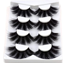 HBZGTLAD 4P 3D Mink Lashes Criss-Cross for dramatic eye definition