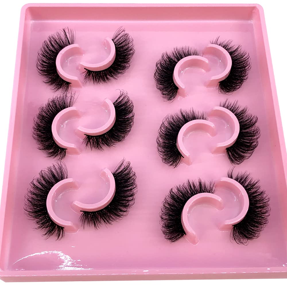 HBZGTLAD 3D mink lashes show dramatic volume for evening looks.