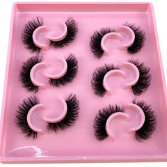 HBZGTLAD 3D mink lashes show dramatic volume for evening looks.