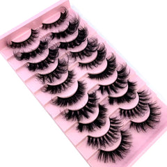 HBZGTLAD Handmade synthetic lashes with mink-like texture for vegan, cruelty-free wear