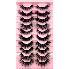 HBZGTLAD Soft Mink Eyelashes with 3D curl and winged ends for natural lift