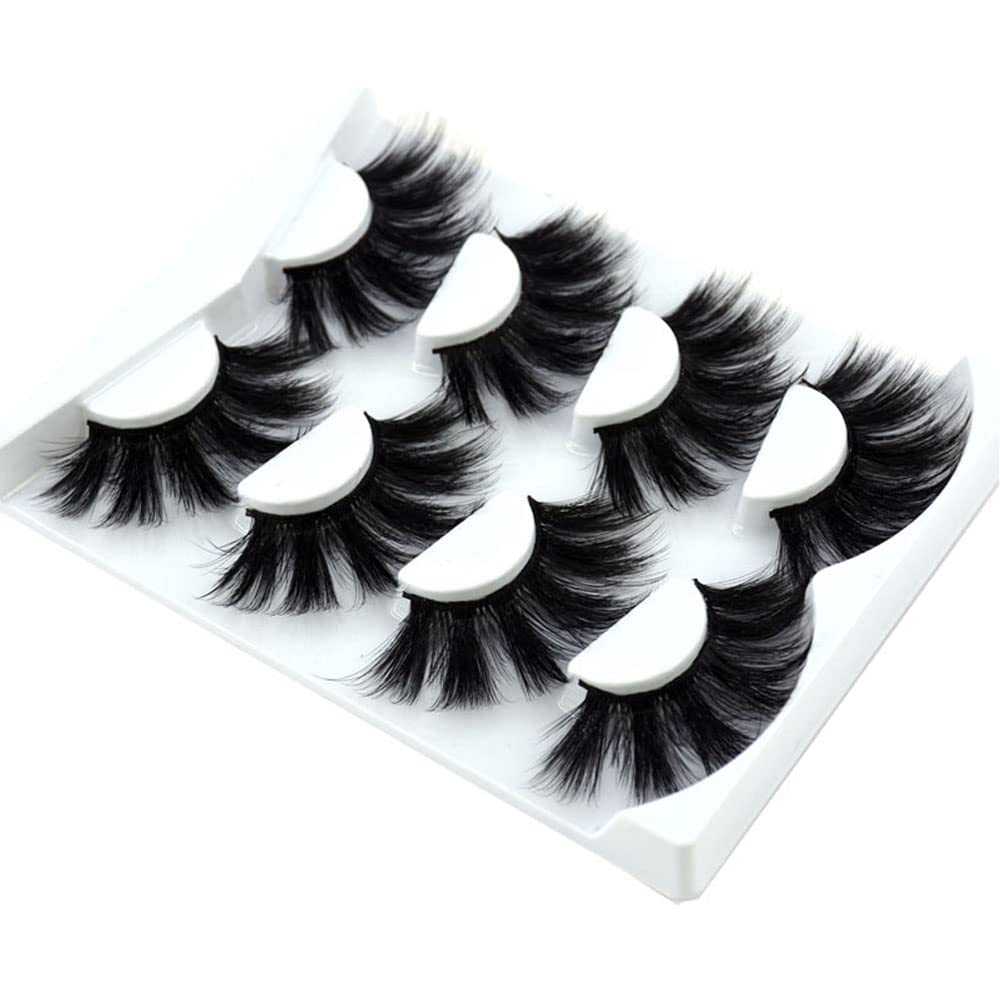 HBZGTLAD Wispy cross fluffy 25mm lashes for bold eyes