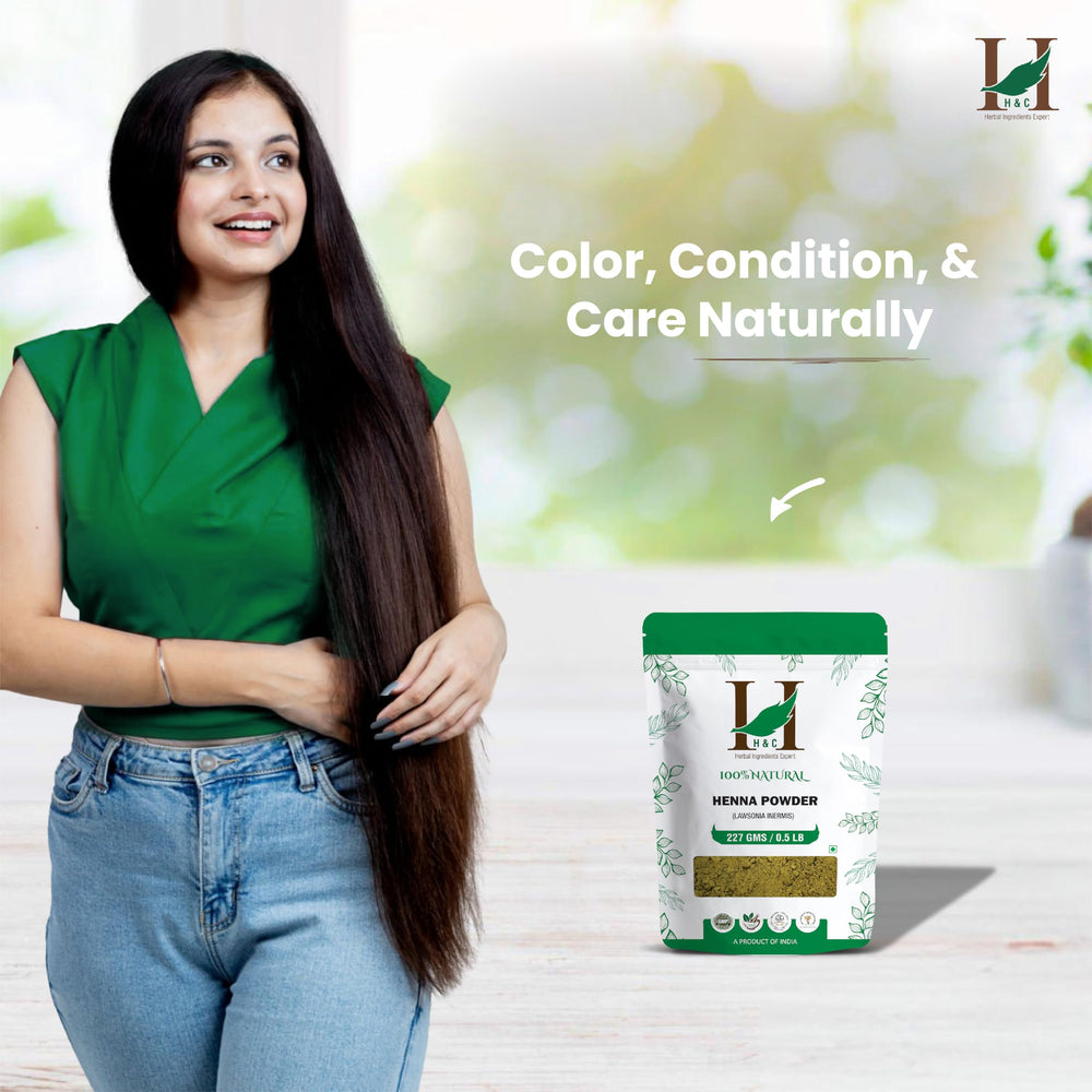 H&C henna powder texture easy to mix into a paste