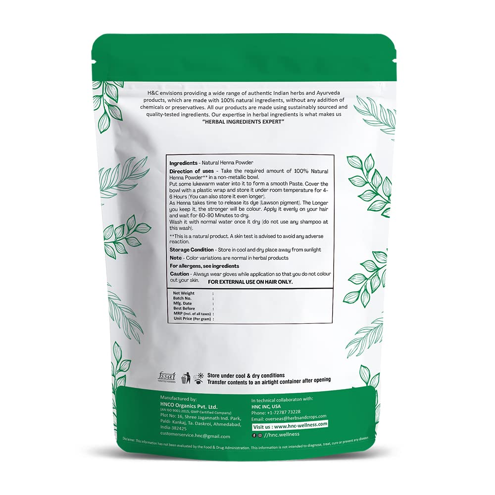 H&C henna powder triple sifted for easy water mixing