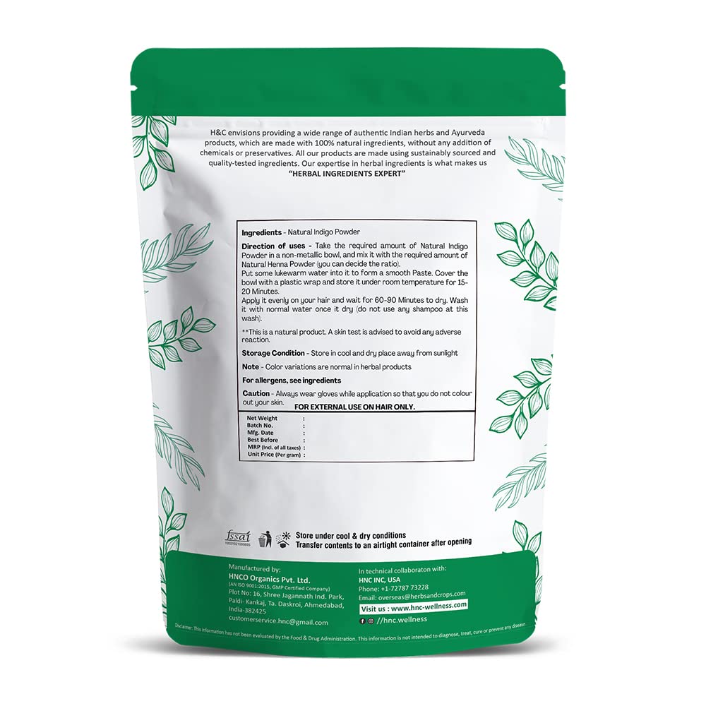 H&C Indigo powder jar packaging ready for at-home use.