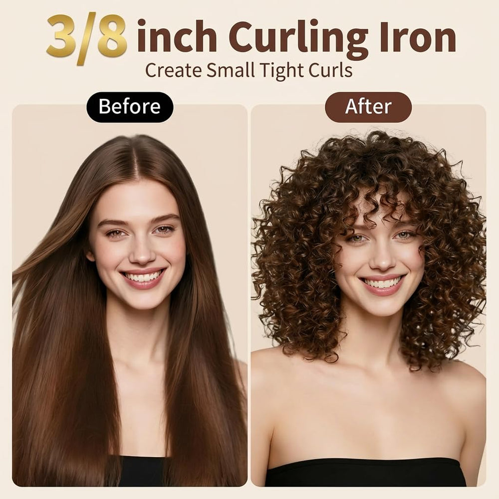 HCAH nano-ceramic tourmaline barrel for even heat and frizz-free shine.