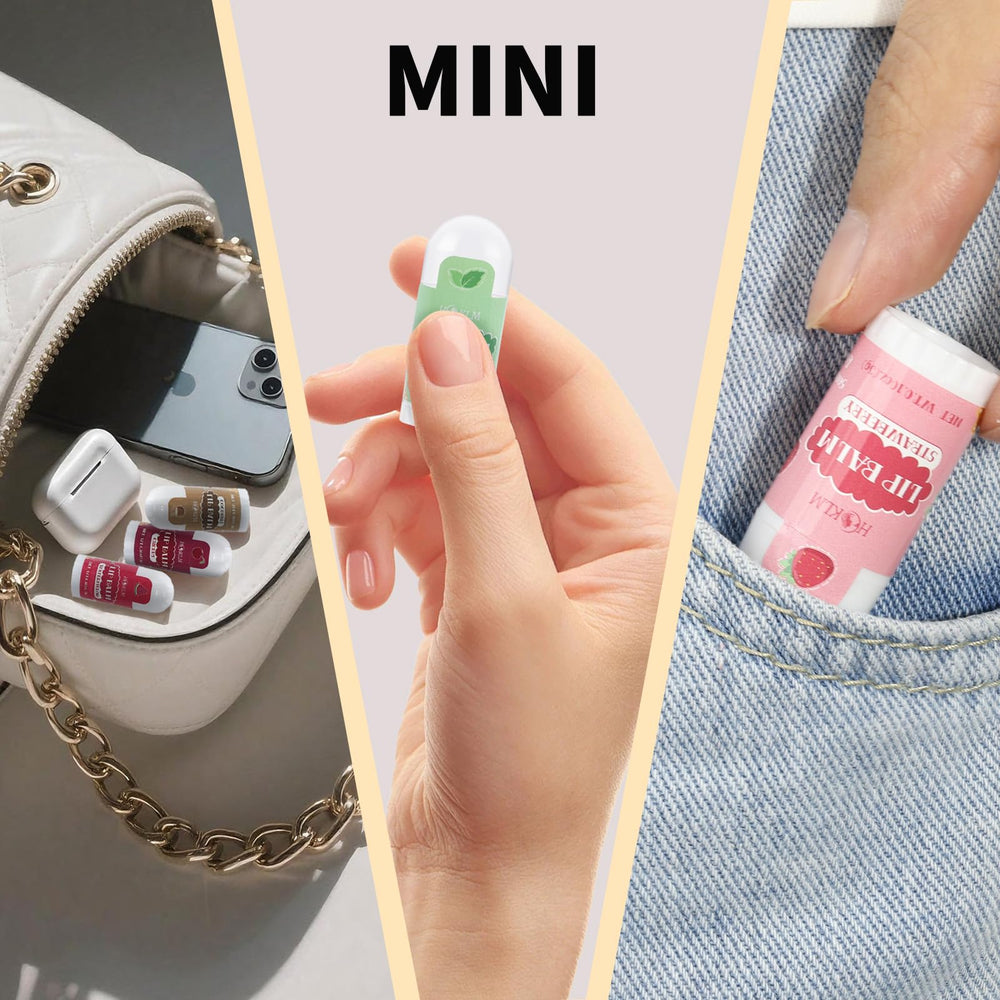 Bálsamo labial portátil HCKLM para bolso o mochila.