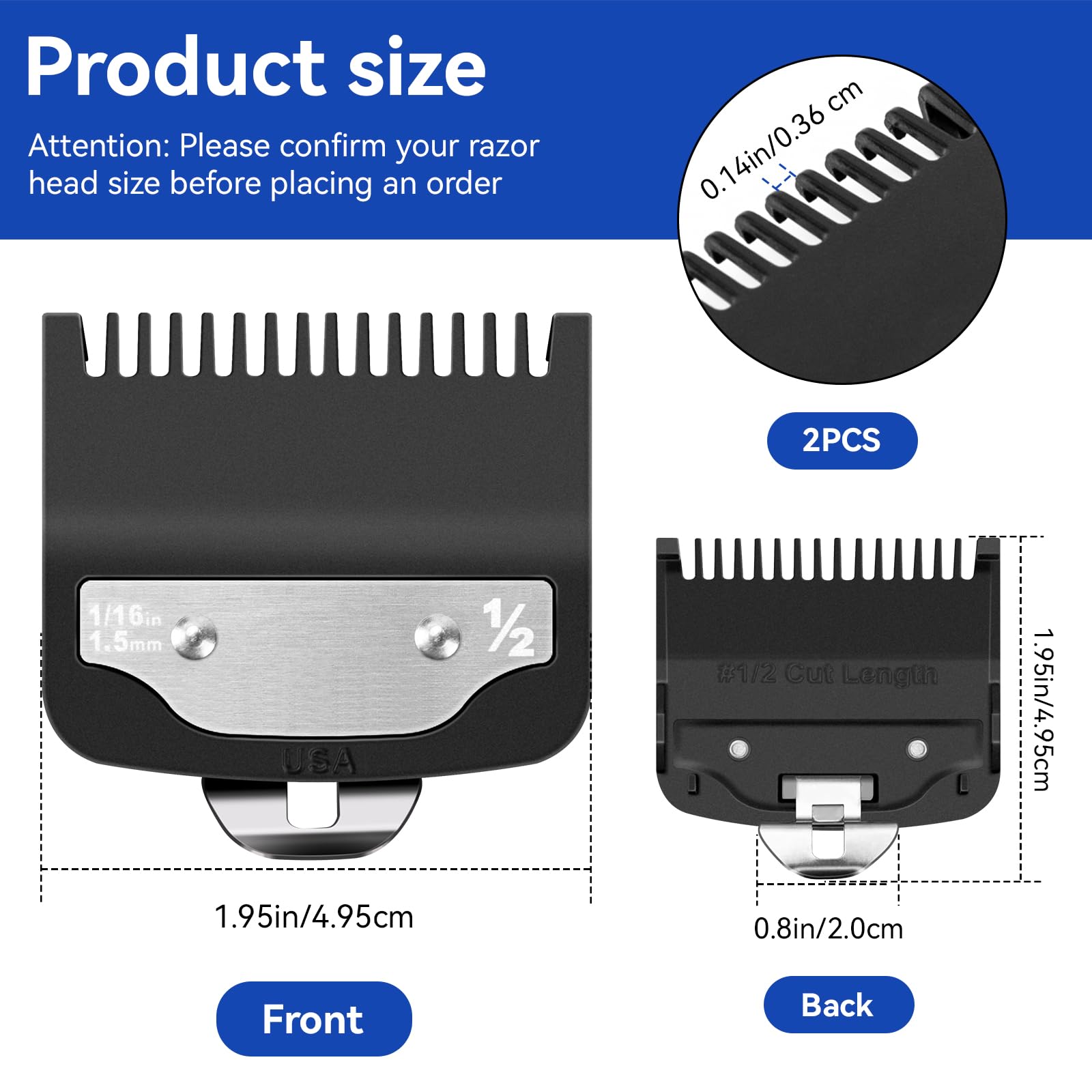 HCLSY Wahl clipper guards with magnetic snap-on for quick changes.