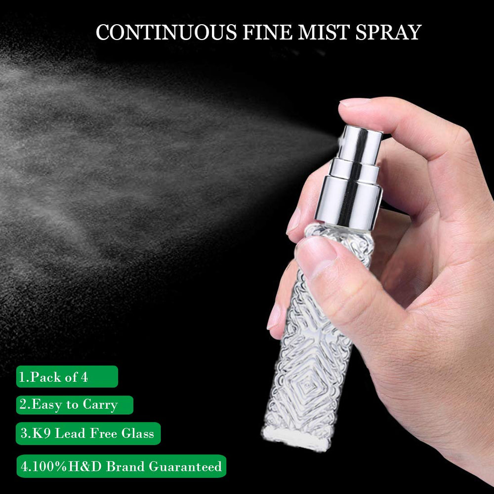 Refillable spray nozzle for easy, mess-free fragrance changes.
