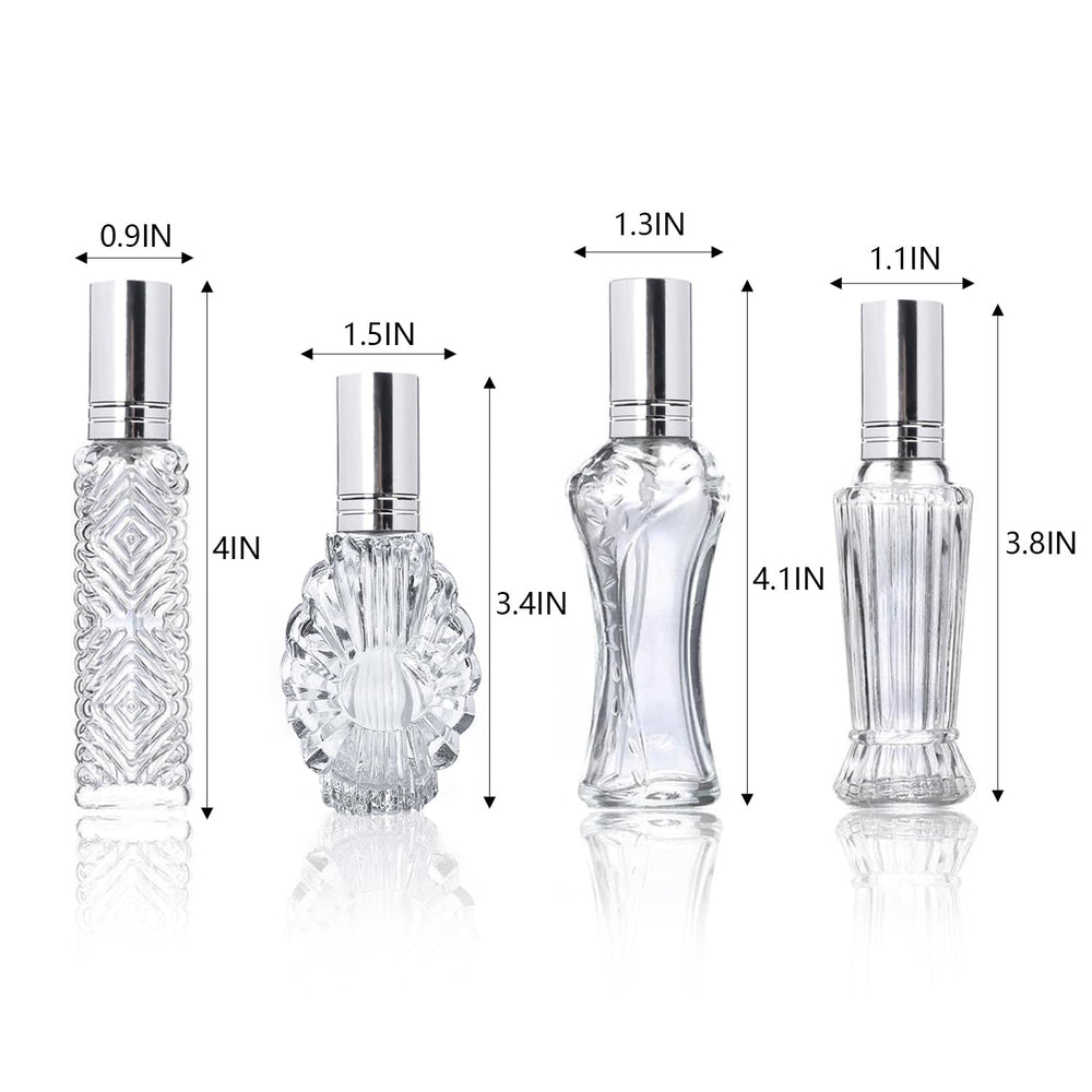 Clear glass finish shows fragrance color at a glance for quick ID.