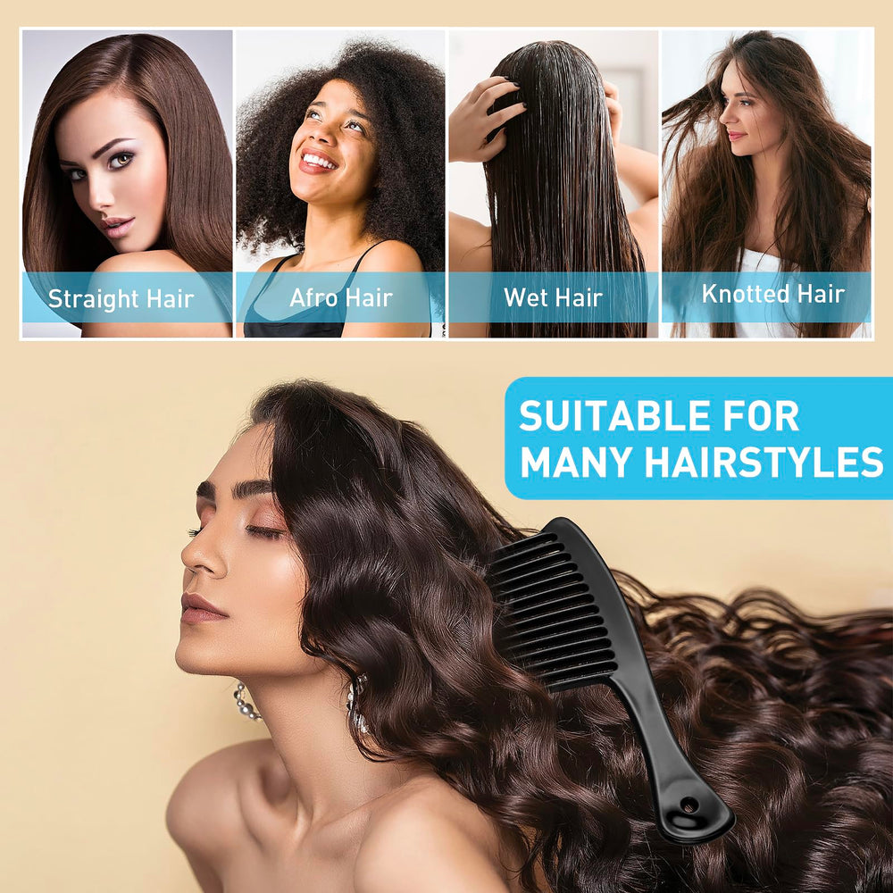 HDAJY black large thickened comb designed for thicker hair.