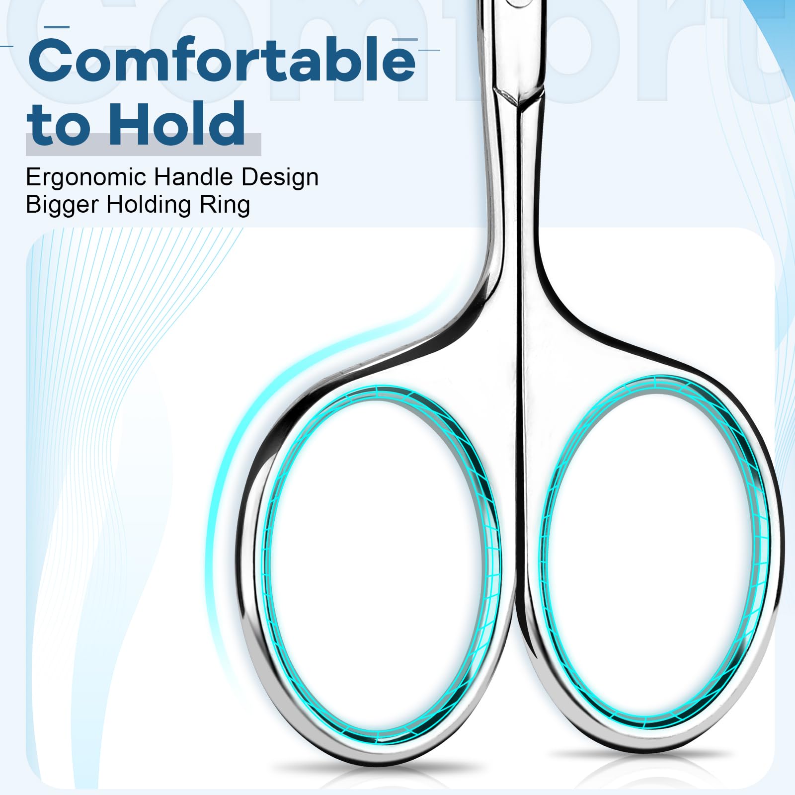 Hdama compact travel nose hair scissors ideal for on-the-go grooming.