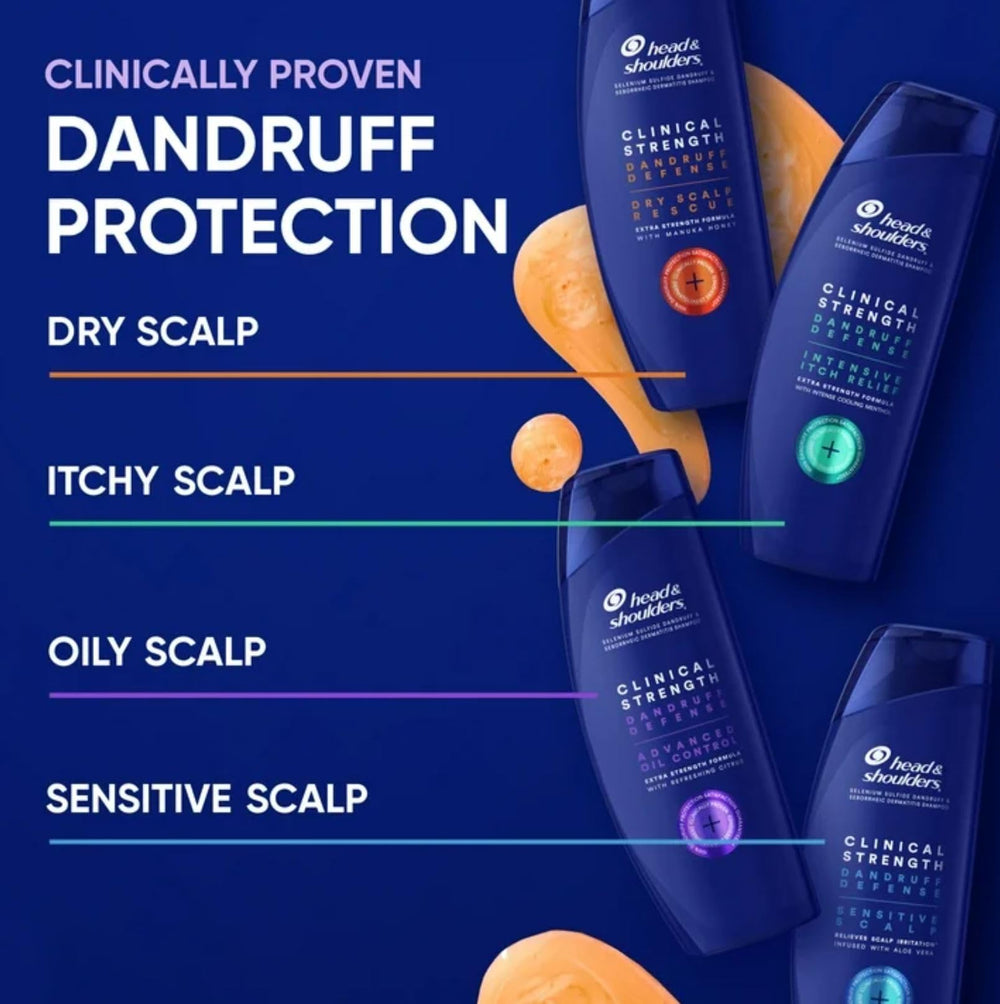 Head & Shoulders, cuidado dermatológico para cuero cabelludo sensible.