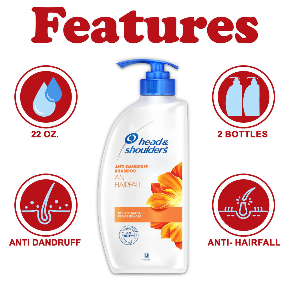 Head & Shoulders, pack de dos botellas, cuidado continuo contra la caspa