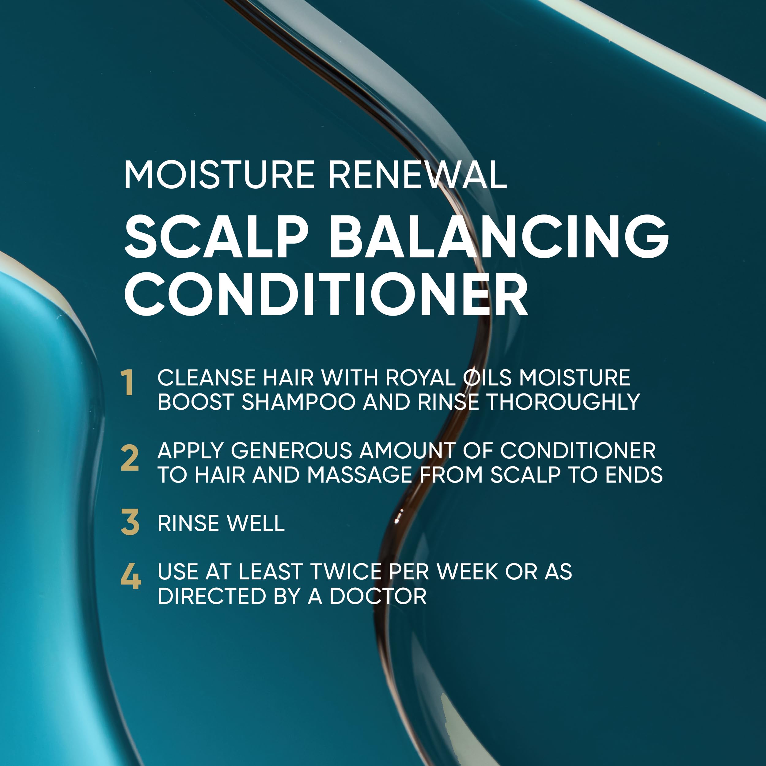 Apple cider vinegar in Head & Shoulders Royal Oils conditioner balances moisture