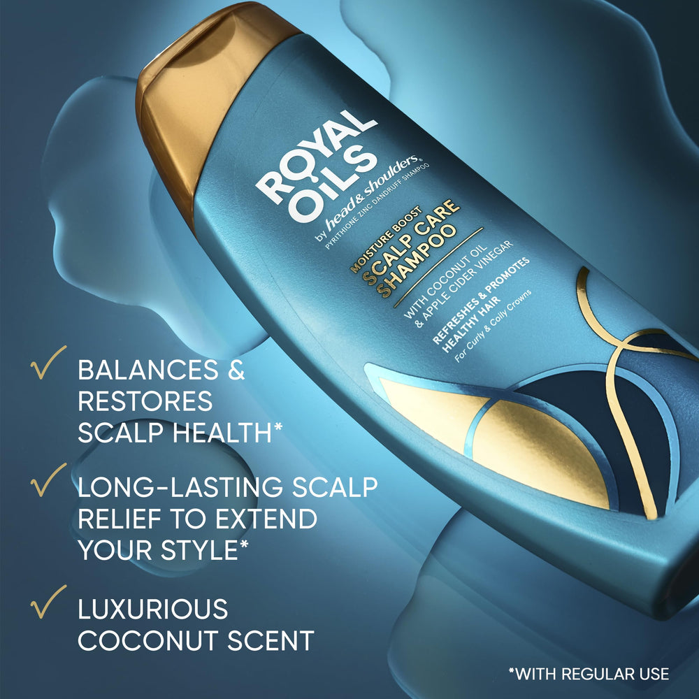 Head & Shoulders Royal Oils conditioner bottle ready to nourish curly hair