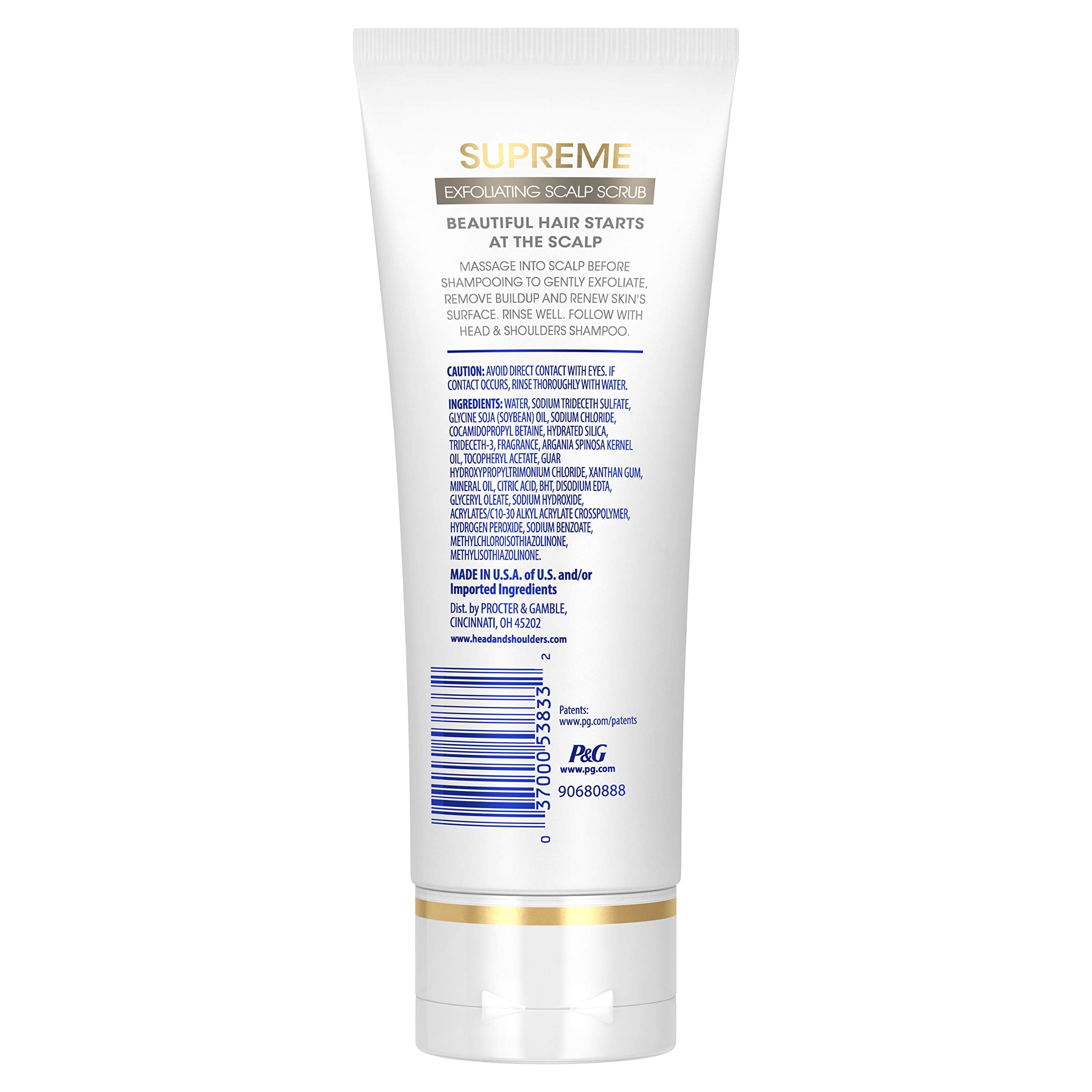 Head & Shoulders open cap cream texture demonstrating smooth application