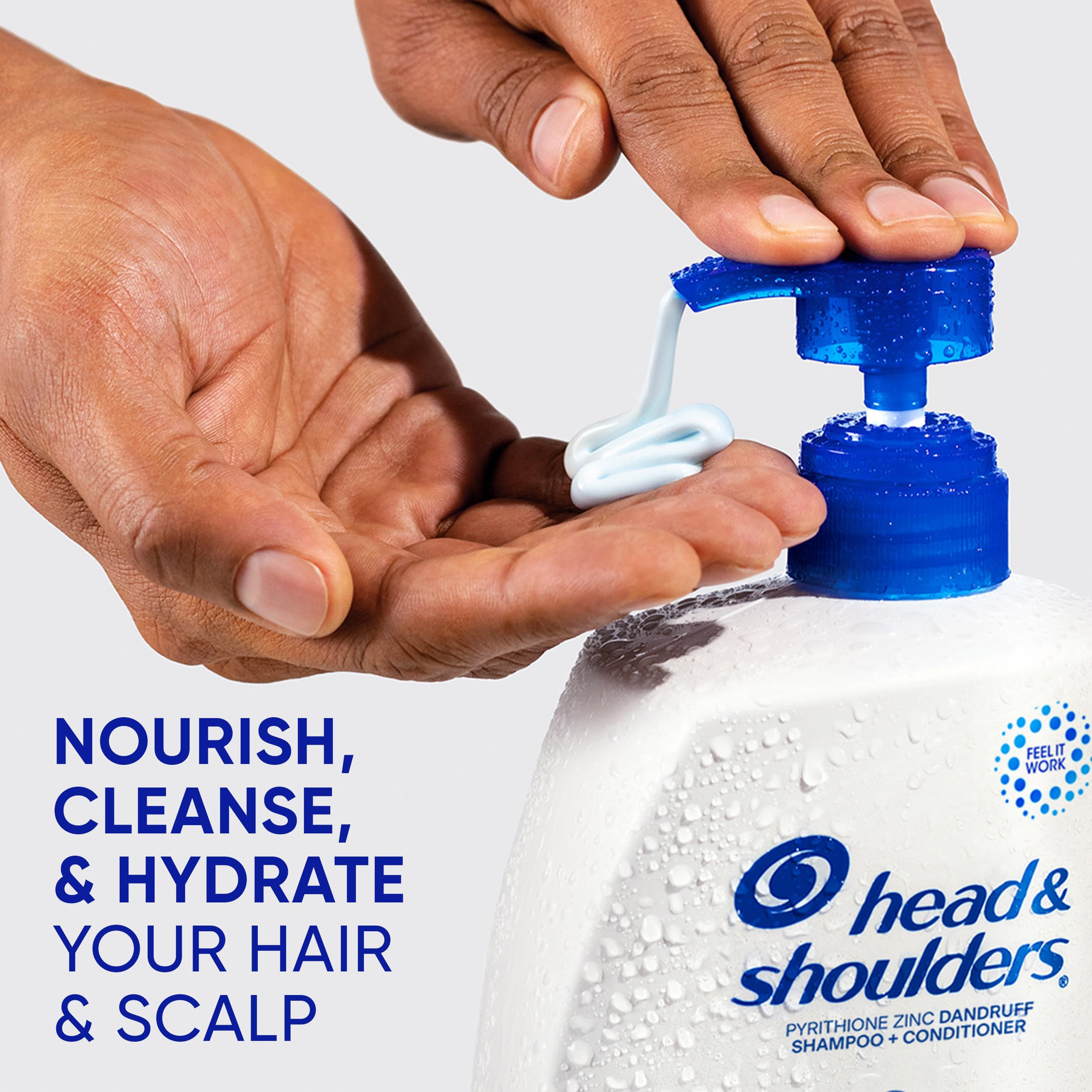 Head & Shoulders anti-dandruff shampoo-foam showing creamy lather for scalp care.