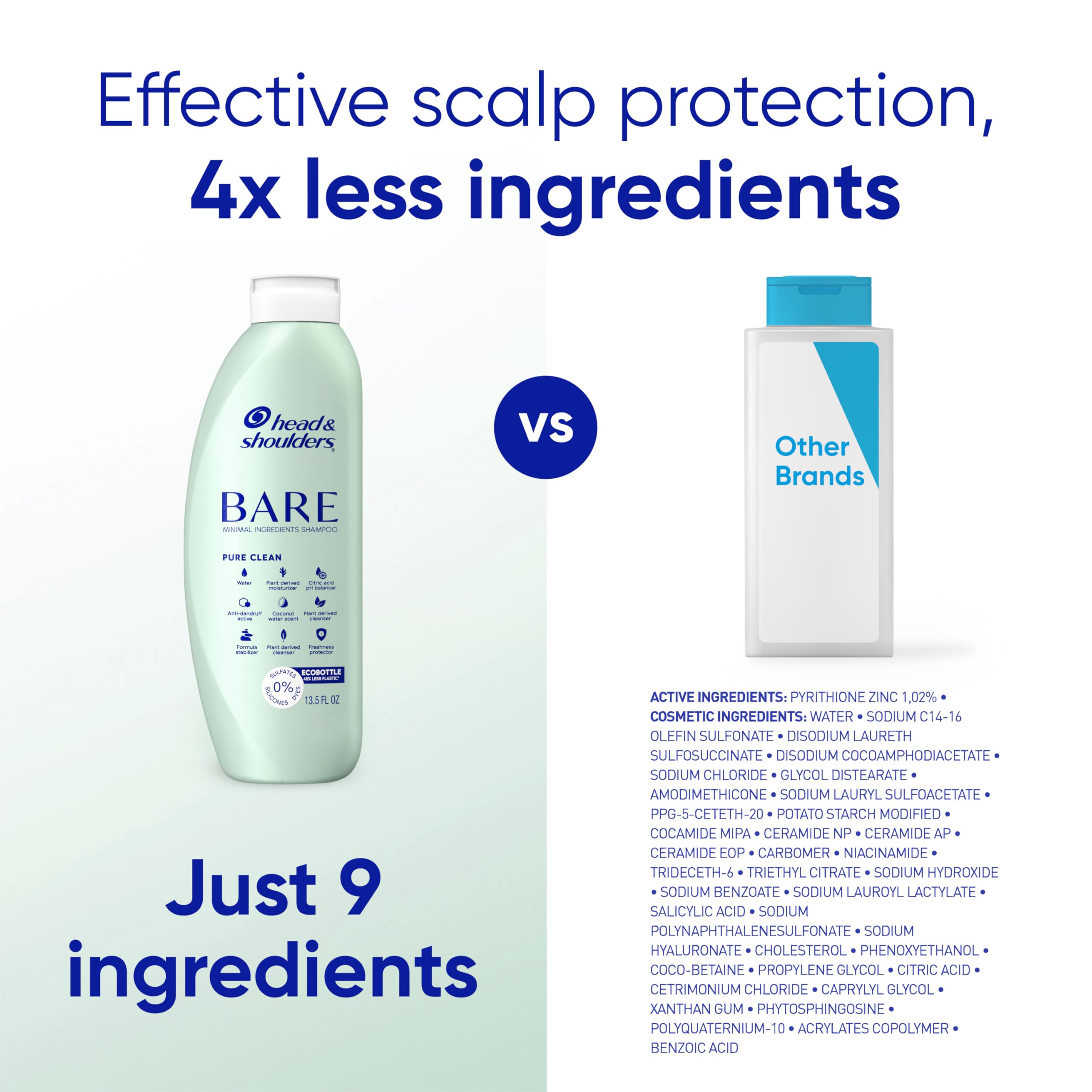 Aroma fresco de orchid-aloe en Head & Shoulders BARE tras lavado.