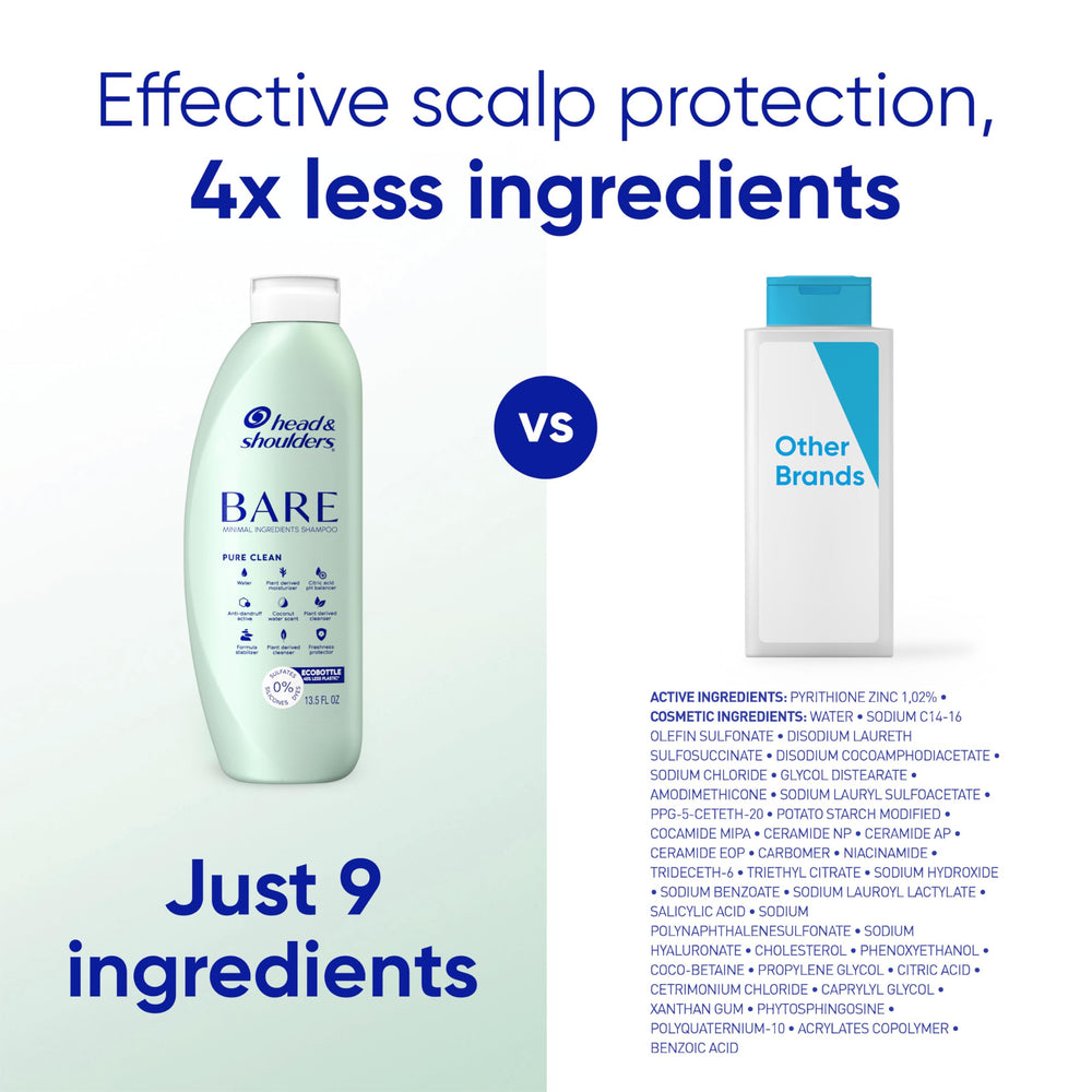 Aroma fresco de orchid-aloe en Head & Shoulders BARE tras lavado.
