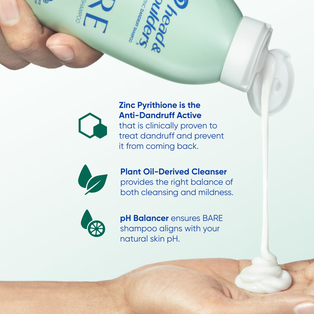 Protección contra la caspa con Head & Shoulders BARE, fórmula minimalista.