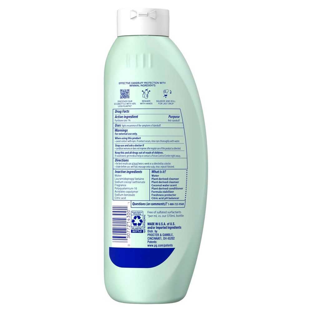 Head & Shoulders BARE Pure Clean 2en1, uso diario para cabello limpio y sin sensación grasosa.