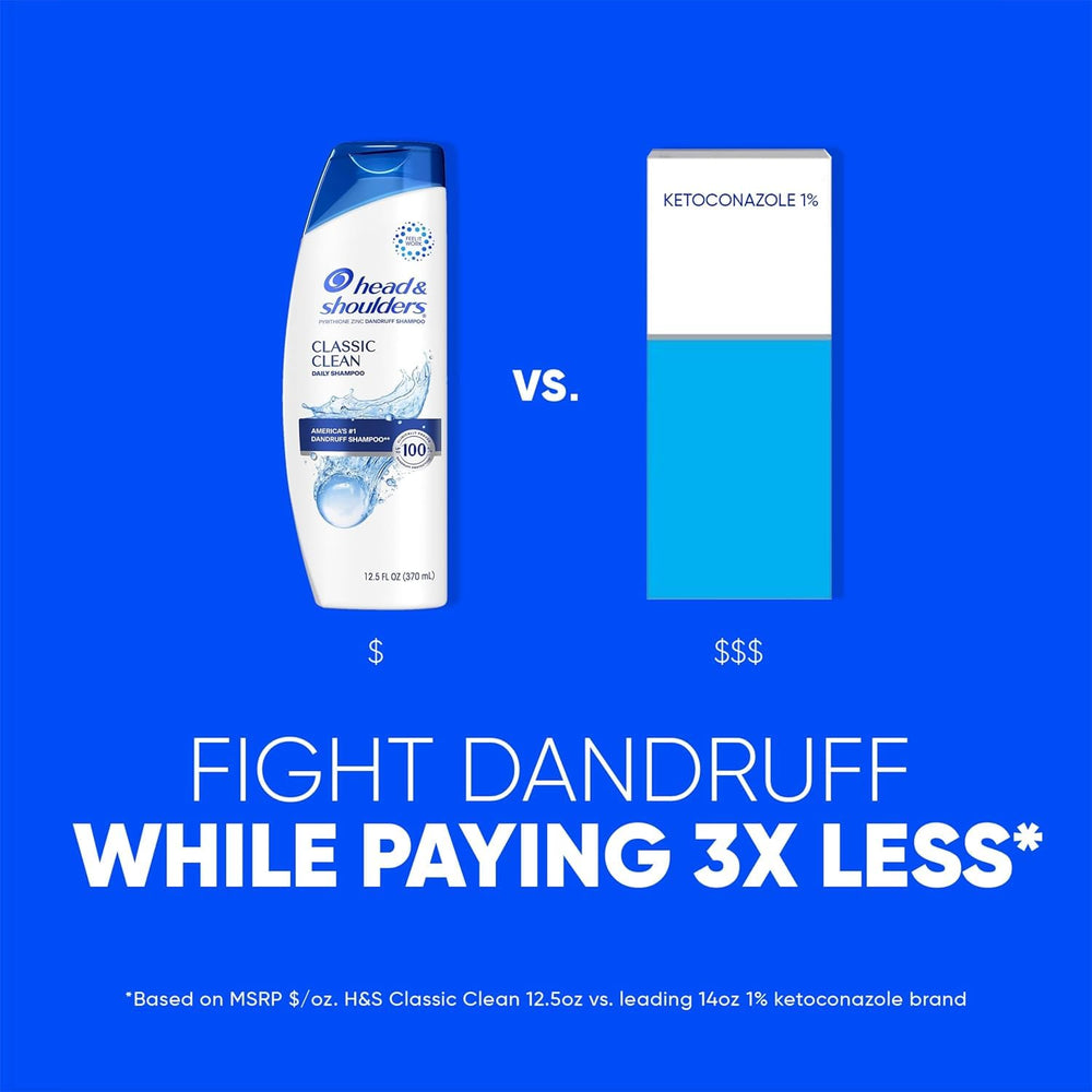 Head & Shoulders Classic Clean bottle pour showing easy dispensing.