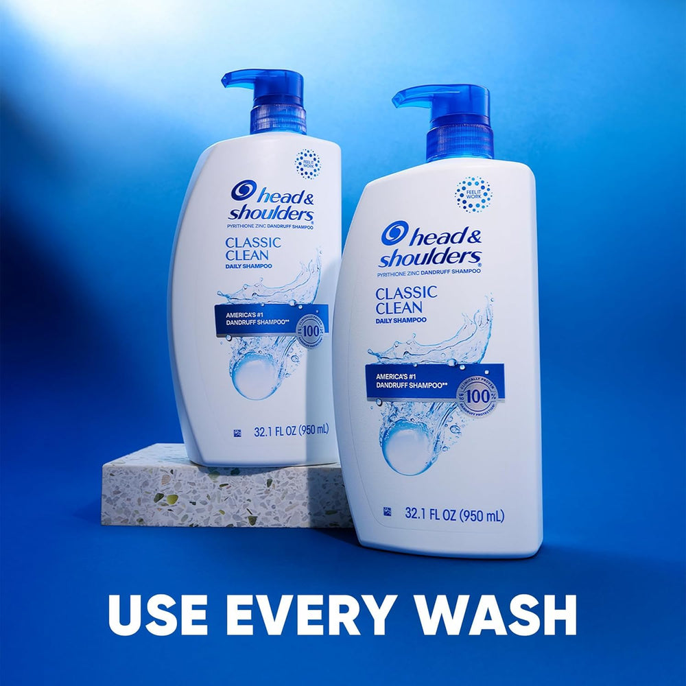 Head & Shoulders Classic Clean shampoo foam closeup for smooth application.
