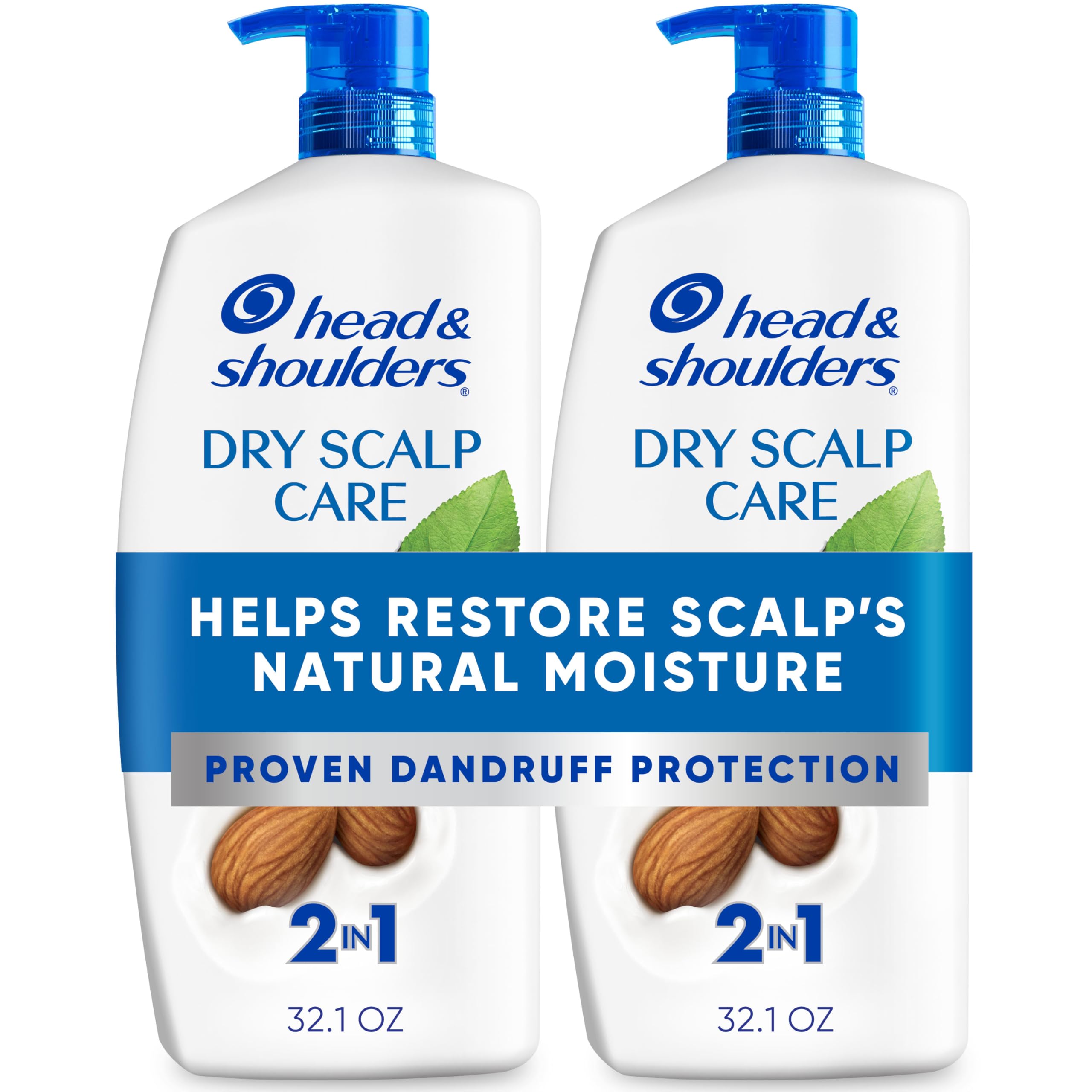Head & Shoulders Dry Scalp Care 2in1 bottle for daily dandruff relief.