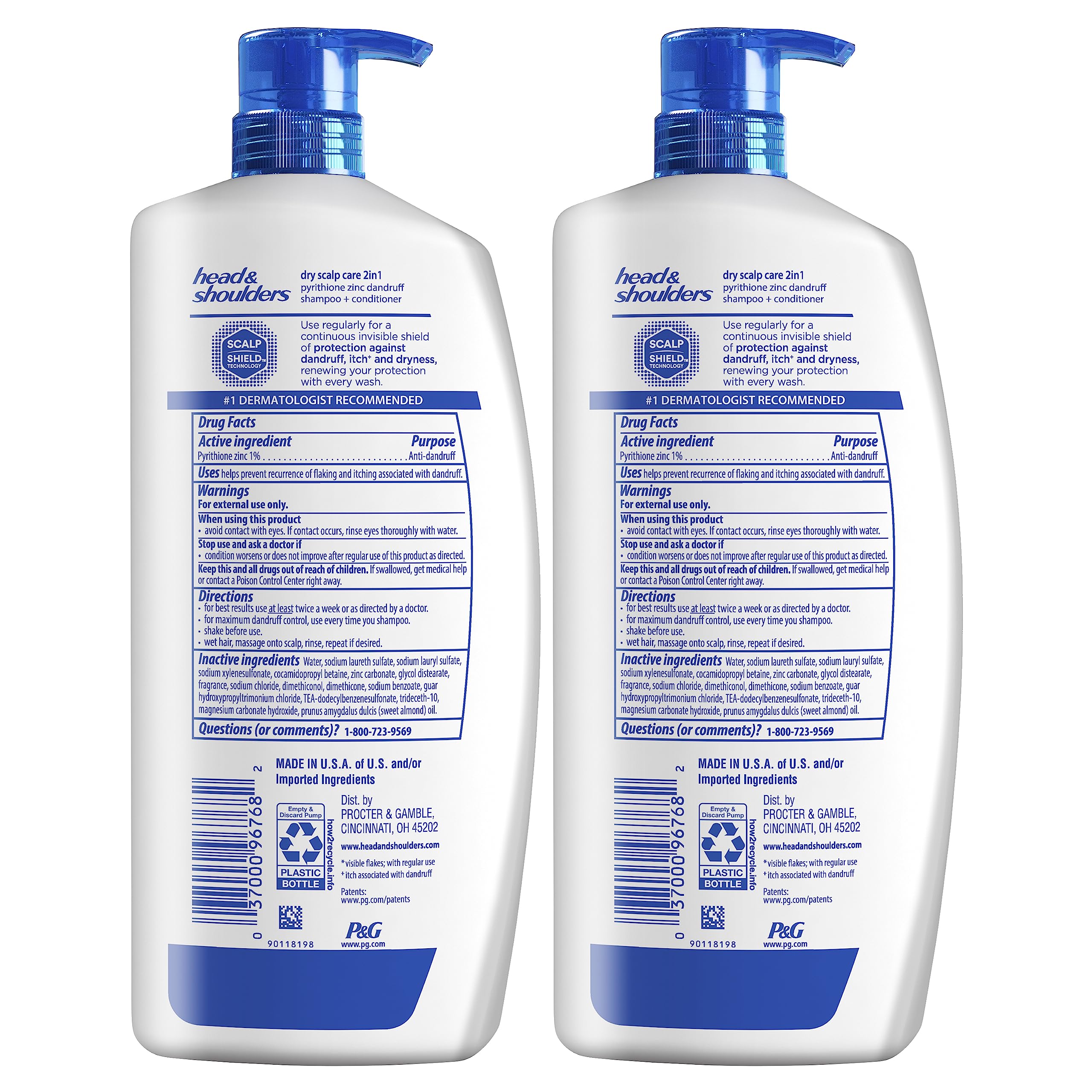 Head & Shoulders Dry Scalp Care 2in1 twin-pack box on display.