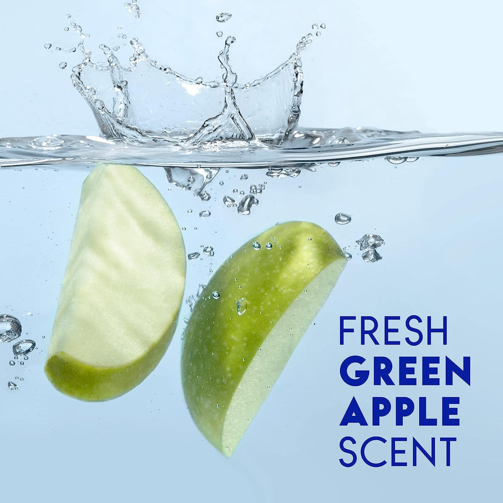 Head & Shoulders Green Apple shampoo packaging close-up with clean design.