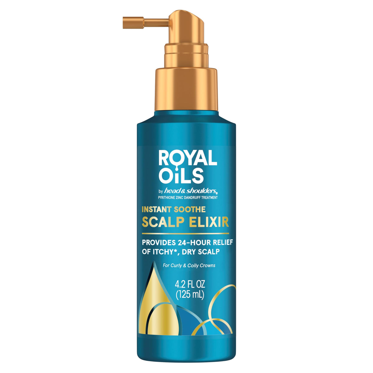 Head & Shoulders Royal Oils Elixir bottle front with menthol cooling for scalp comfort