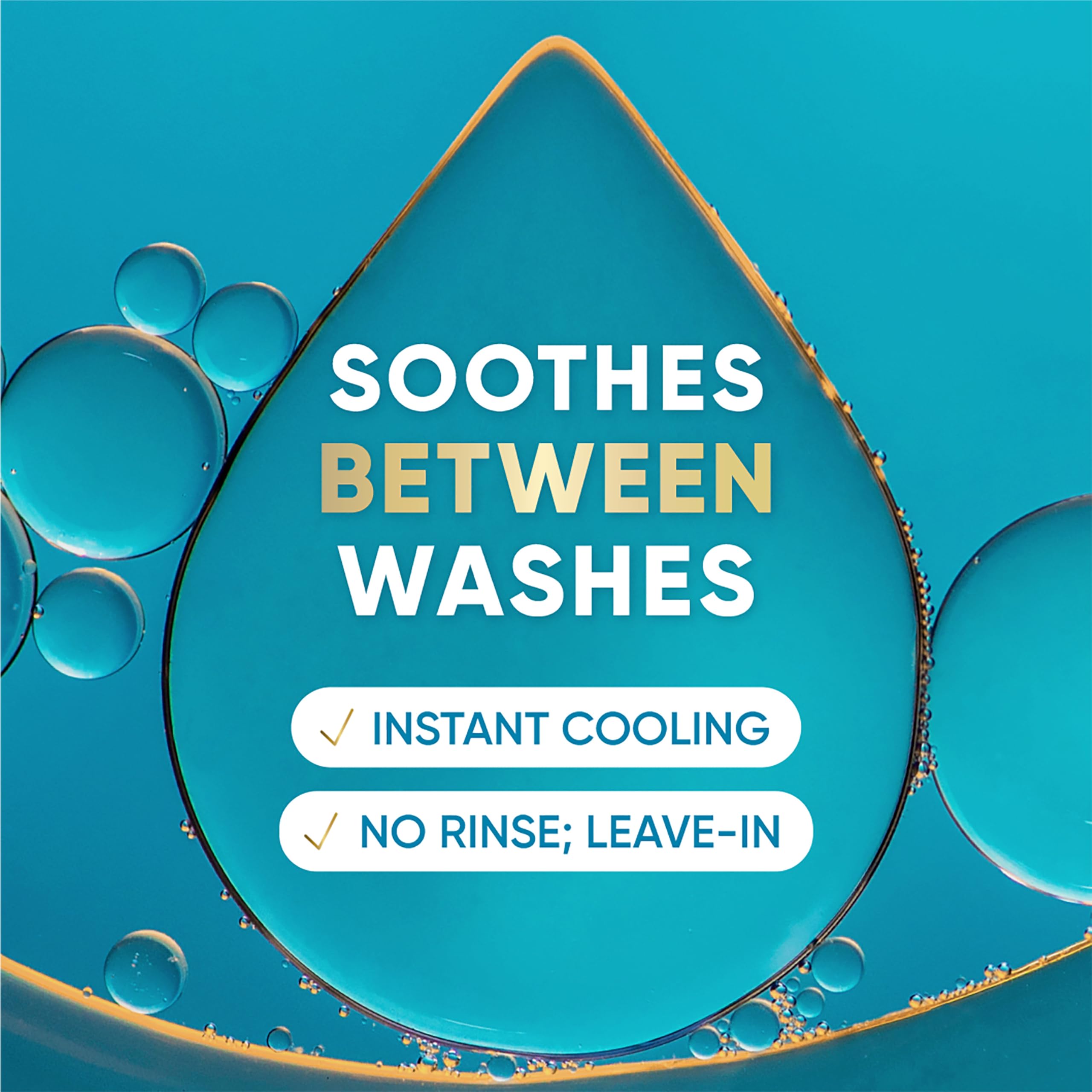 Menthol droplets on scalp illustrate instant cooling from Royal Oils Elixir