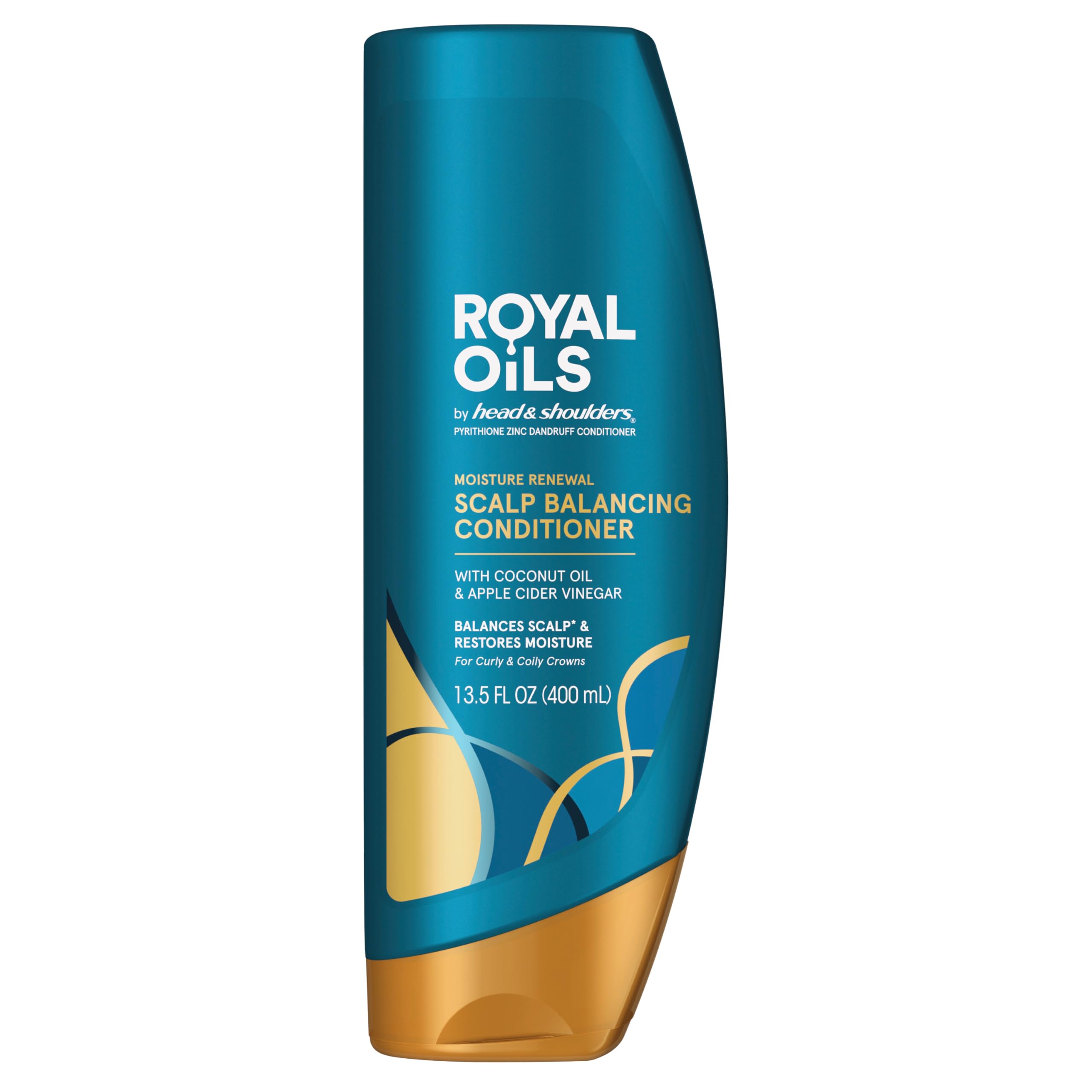 Head & Shoulders Royal Oils Moisture Renewal Conditioner bottle with coconut oil for deep hydration.