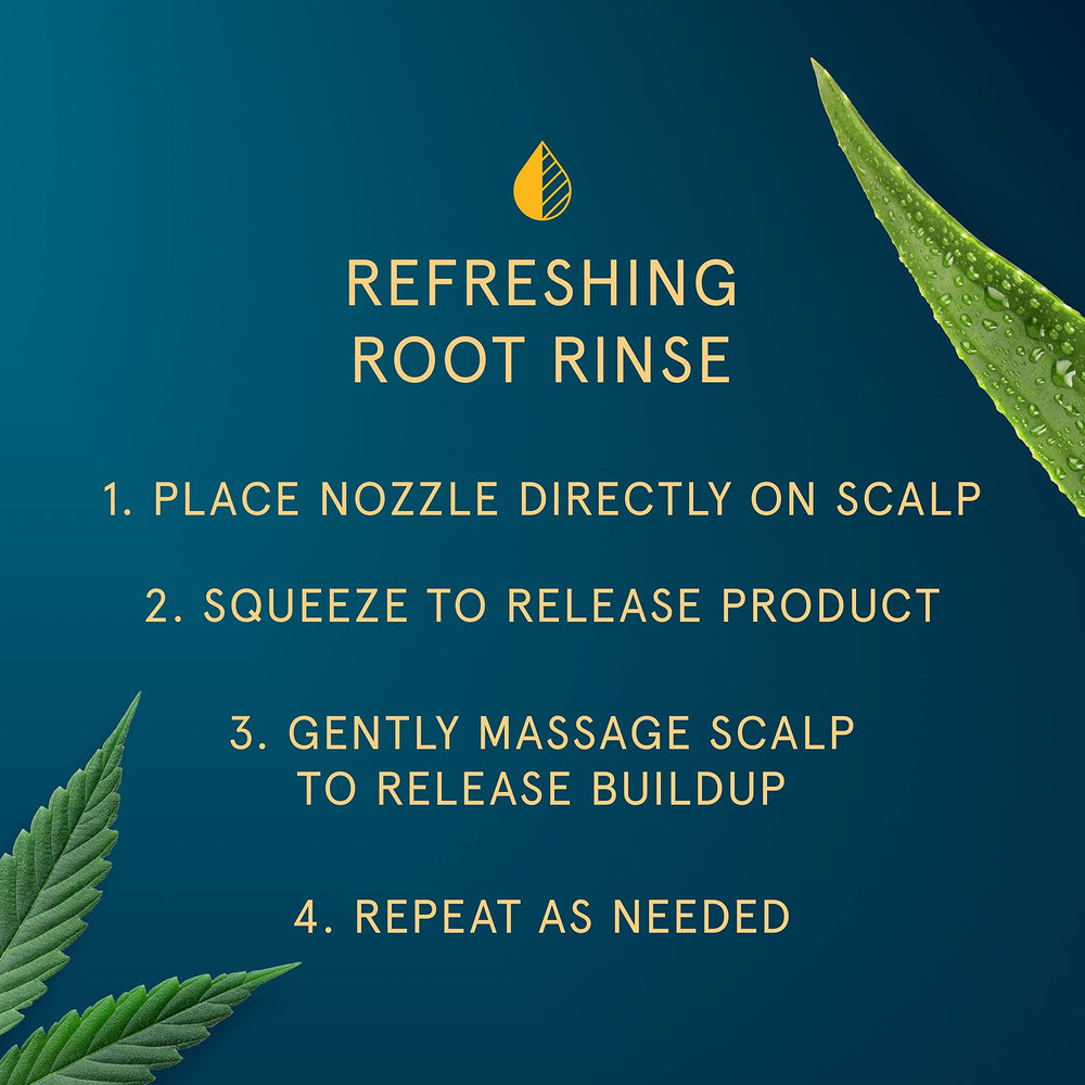 Close-up of scalp after use showing refreshed roots and soothing feel