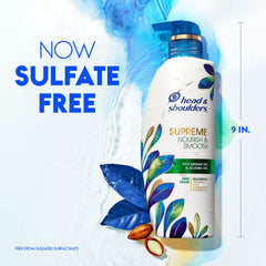 Head & Shoulders Supreme Nourish & Smooth acondicionador, botella, suavidad y brillo.