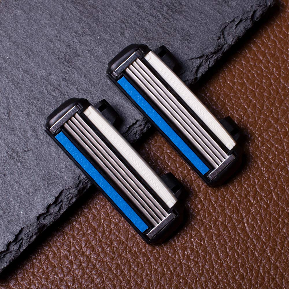 HB4 four blades per cartridge reduce passes for efficient shaving.