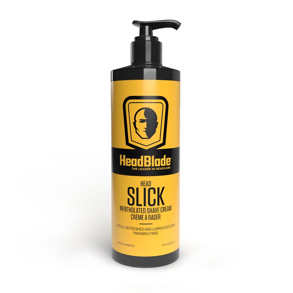HeadBlade HeadSlick bottle 8oz ready for smooth scalp shaving