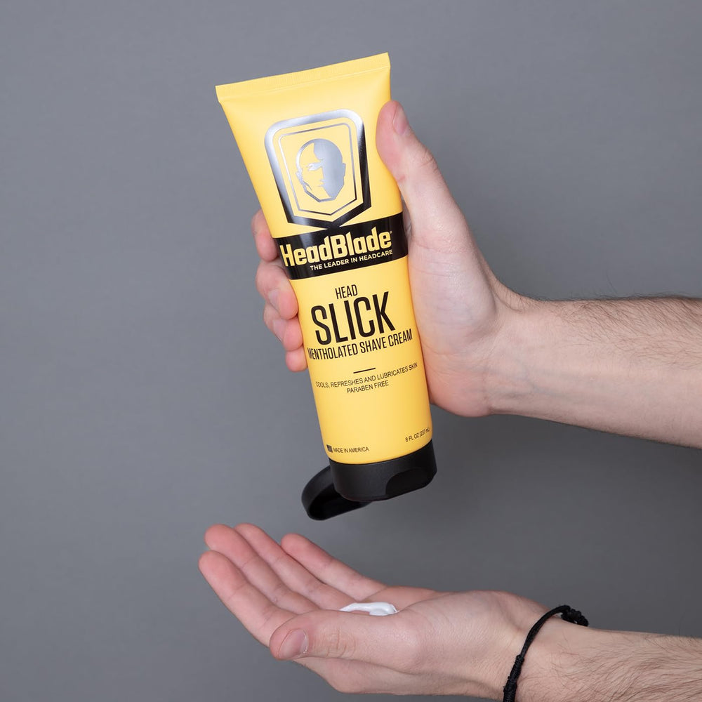 HeadBlade HeadSlick cooling menthol delivers refreshing sensation after shave.