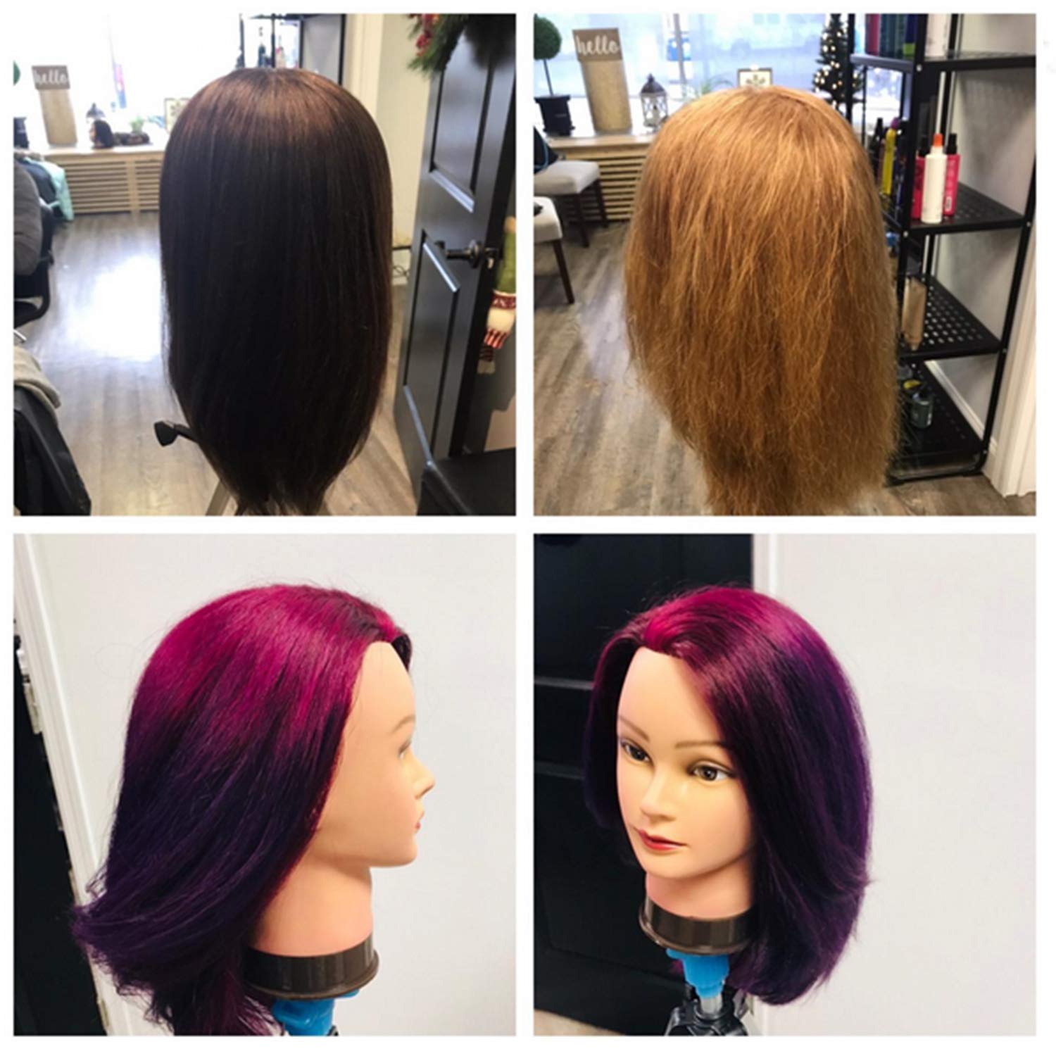 Headwinn 20-22 inch hair length display ideal for cutting and coloring practice.