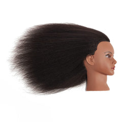 Headwinn Traininghead 14-inch black hair offers realistic styling experiences.