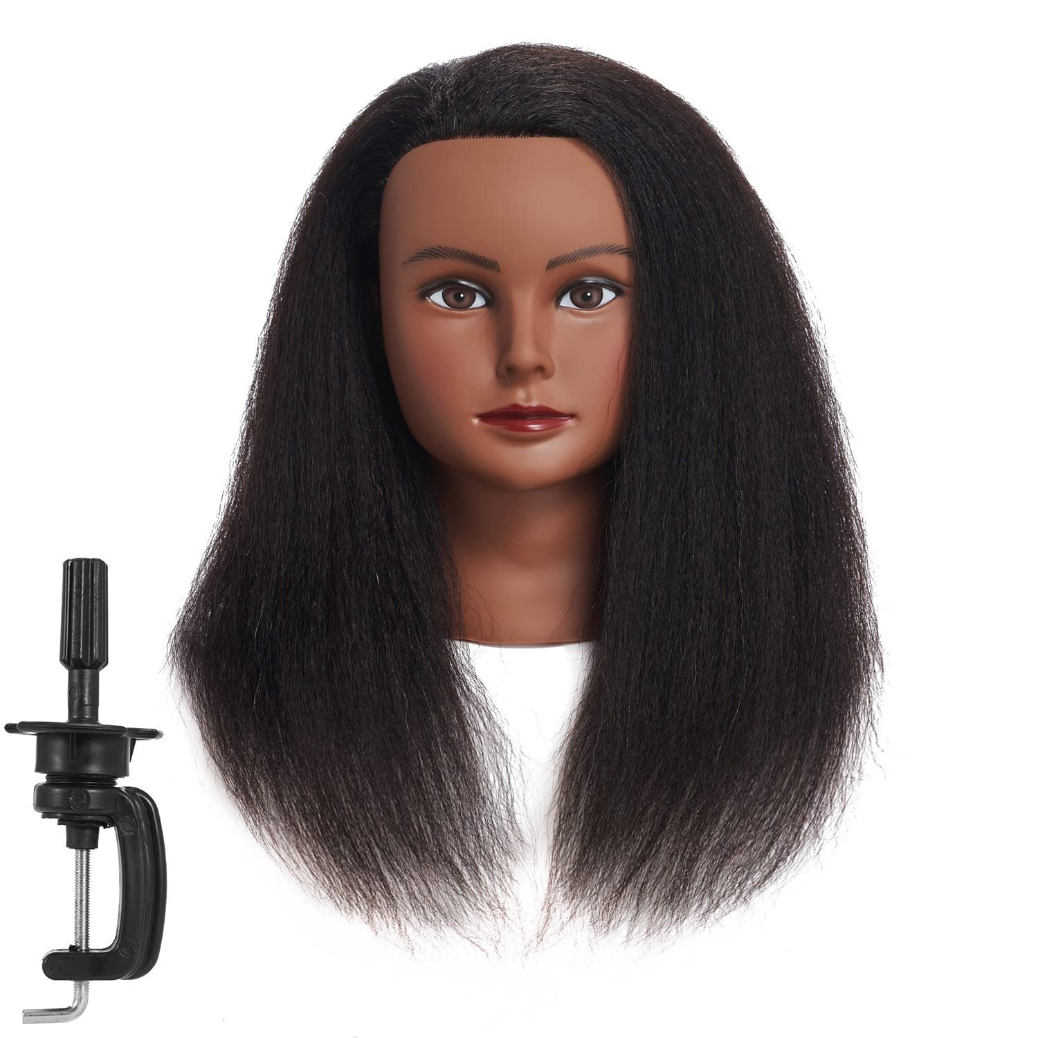 Headwinn Traininghead real hair mannequin head for professional practice and versatility.