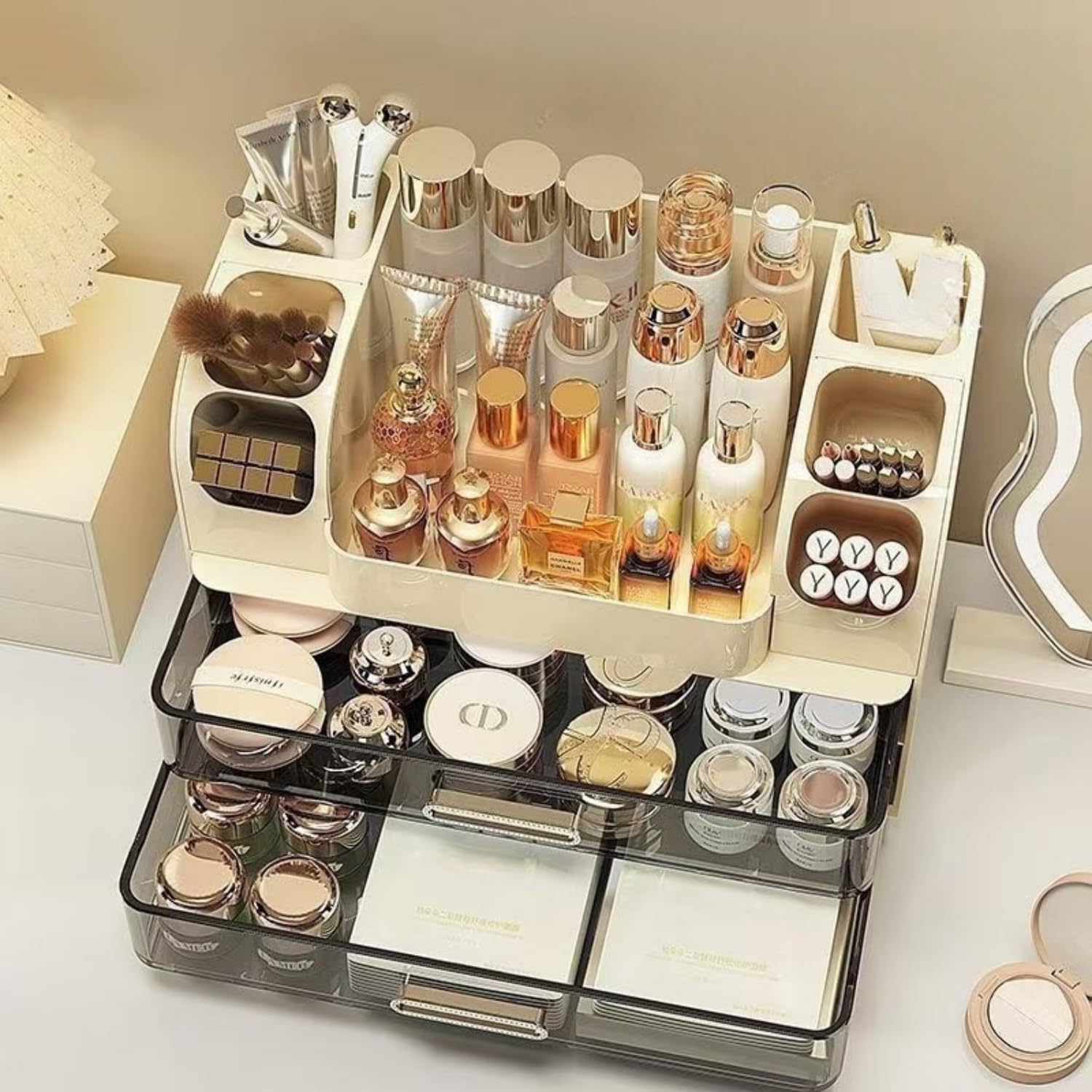 Heaime vanity organizer is a thoughtful gift for beauty lovers.