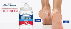 Heal&Rescue crema para pies con aplicación suave, piel suave al instante.
