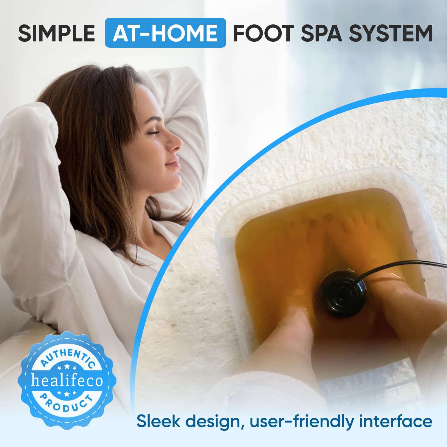 Healifeco Ionic Foot Spa compact-design saves space at home