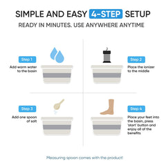 Healifeco Ionic Foot Spa salt-spoon ensures accurate salt dosing