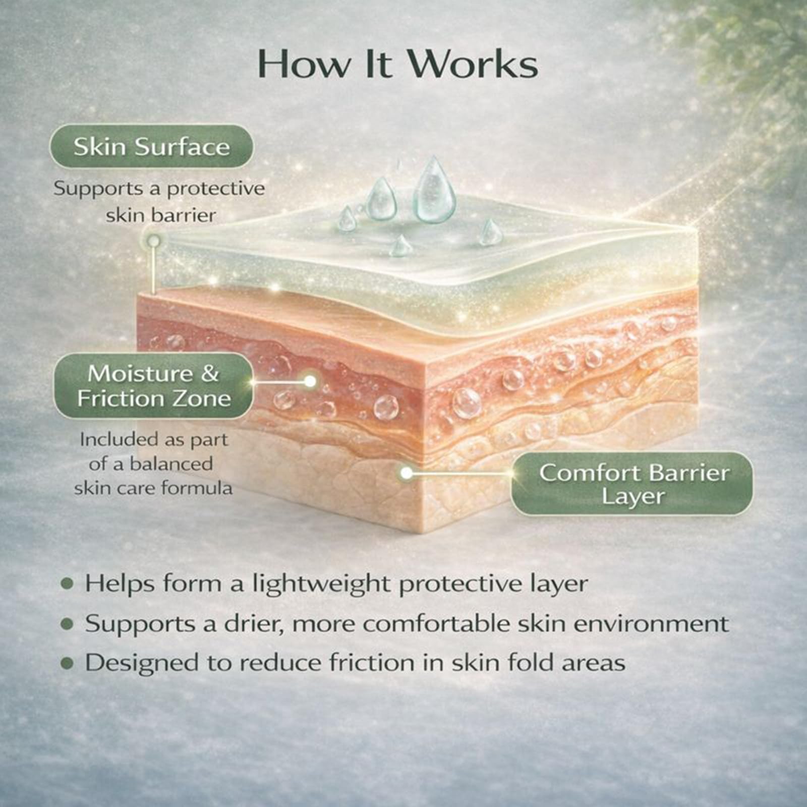 HEALORA Cream zinc oxide formula supports surface-level skin comfort
