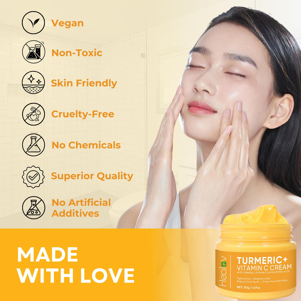 Healov crema curcuma ingredientes naturales: fórmula limpia