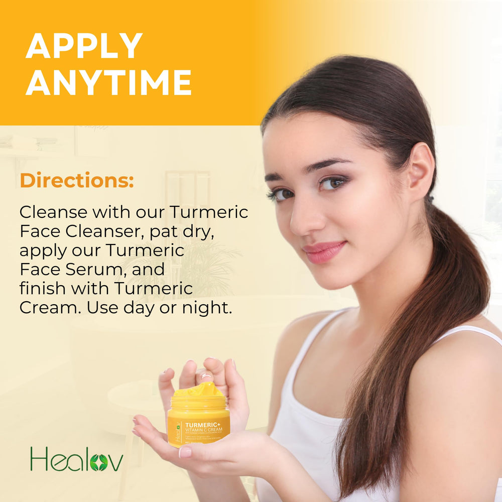 Healov crema curcuma uso diario: rostro y cuerpo